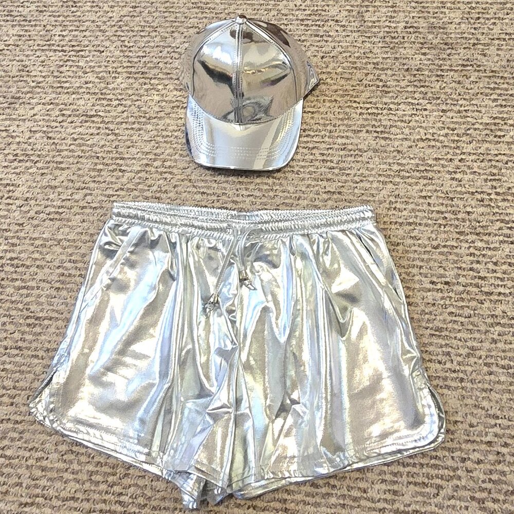 Chrome hat and shorts